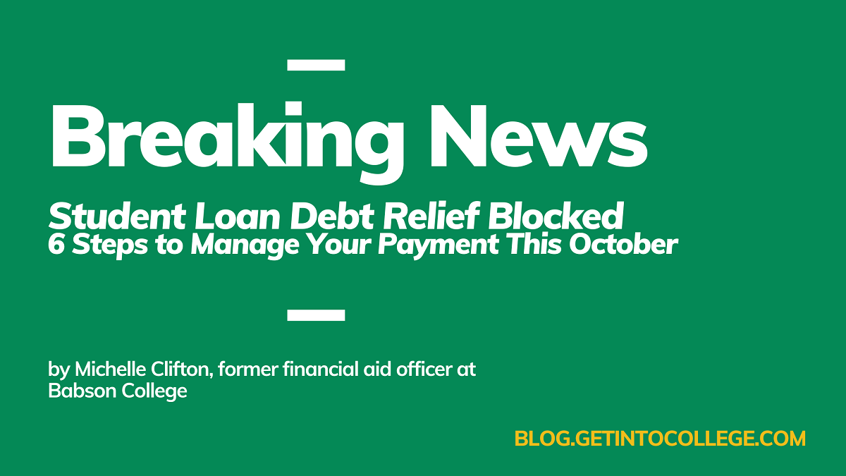 breaking news: student loan debt relief blocked